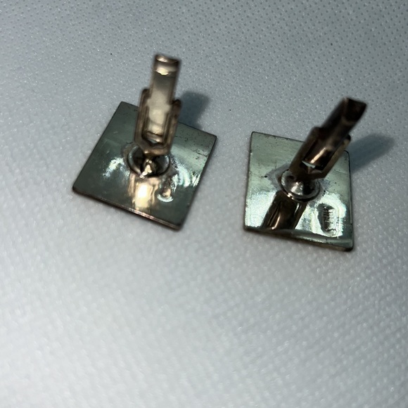 VINTAGE CUFF LINKS STAMPED “STERLING” SILVER WESTERN BRONCO HORSE - Picture 7 of 10